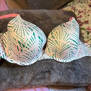 Victoria's Secret Pink and Green Patterned Bra